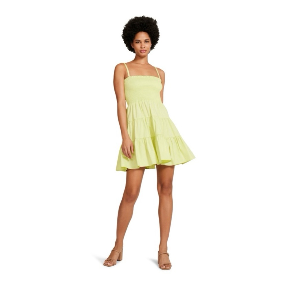 Steve Madden brand, color lime sherbet, pretty baby doll style dress. So cute!